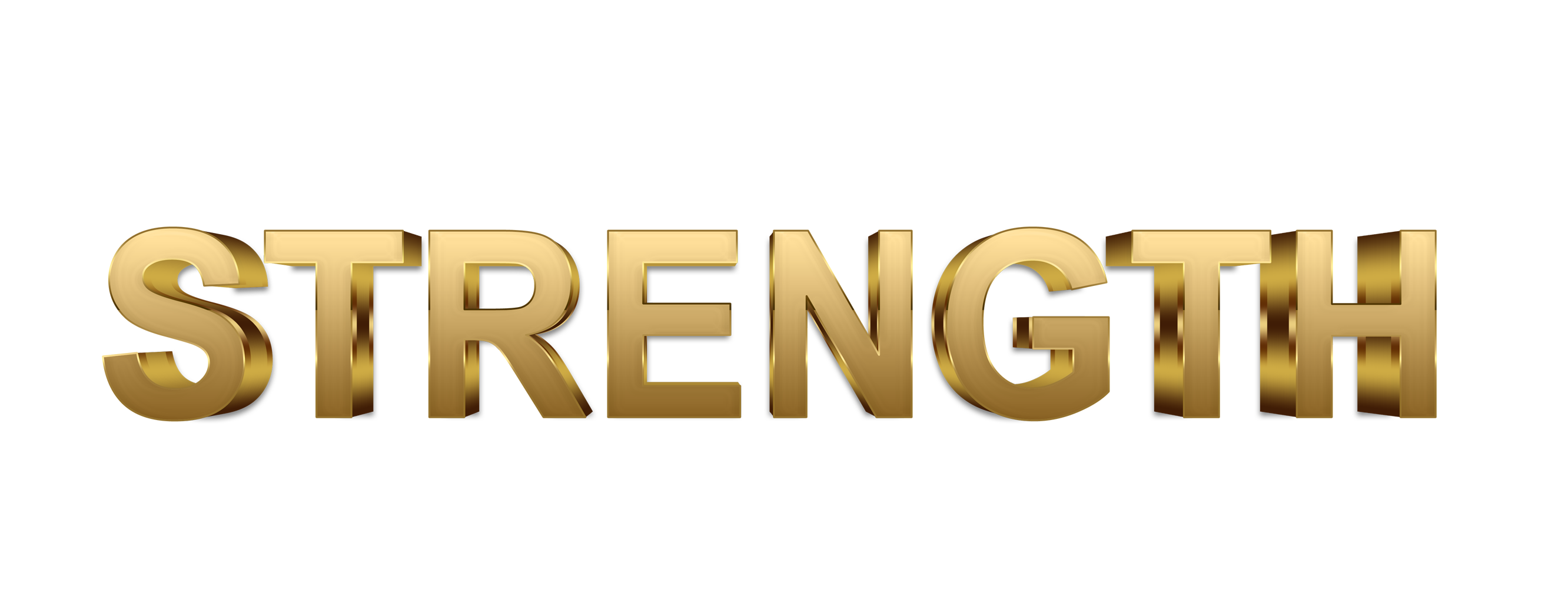 Strength word png, Strength png, word Strength gold text typography PNG images Strength png transparent background